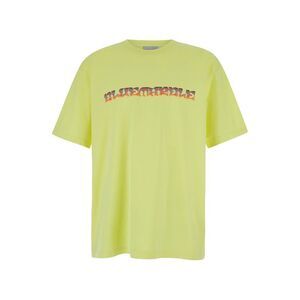 Bluemarble Men Yellow T-Shirt With Maxi Print In Cotton Man